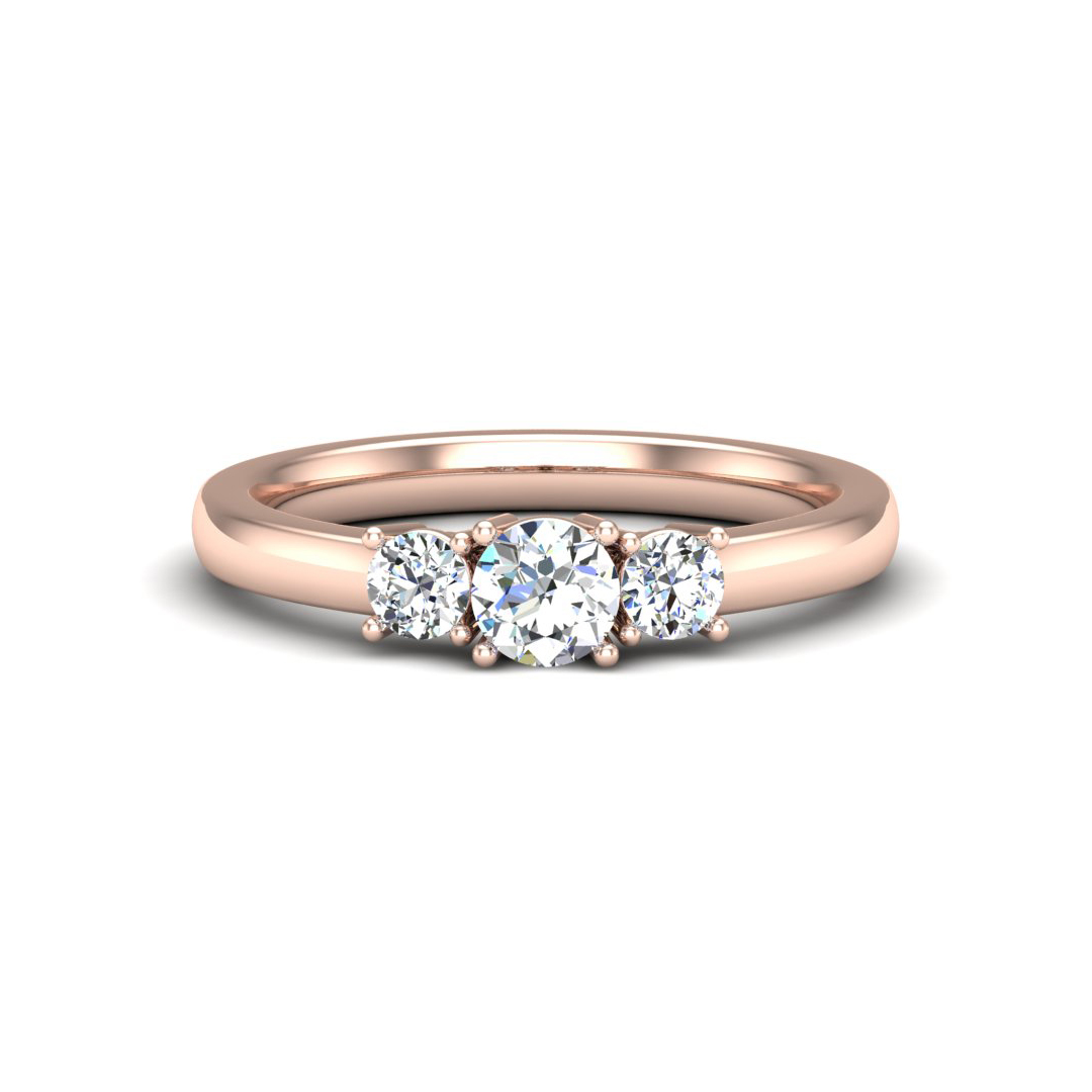 Hallie Three-Stone Engagement Ring